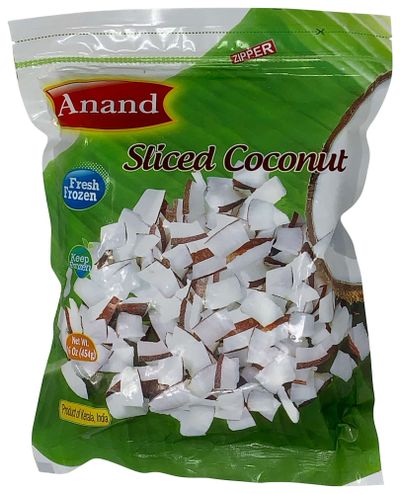 Anand Frozen Sliced Coconut - 1lb