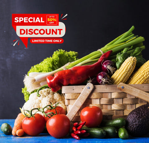 Up to 50% OFF on farm-fresh veggies!