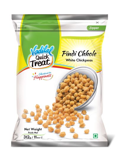Vadilal Quick Treat Frozen Pindi Chhole (White Chickpeas) - 312gm