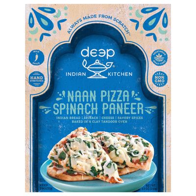 Deep Indian Kitchen Naan Pizza, Spinach Paneer, Medium Spice 8.5 oz (240 g)