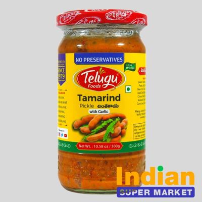 Telugu Tamarind Pickle With Garlic - 300gm