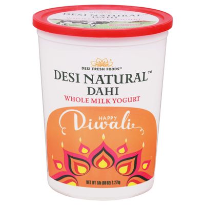 Desi Fresh Foods Yogurt, Whole Milk, Dahi 80 oz (5 lb) - 2.27KG