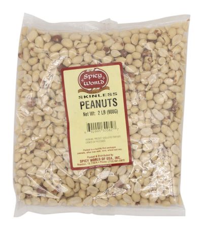 Spicy World SkinLess Peanuts - 2lb