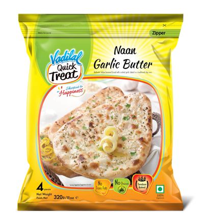 Vadilal Garlic Butter Naan - 80gm *4pc