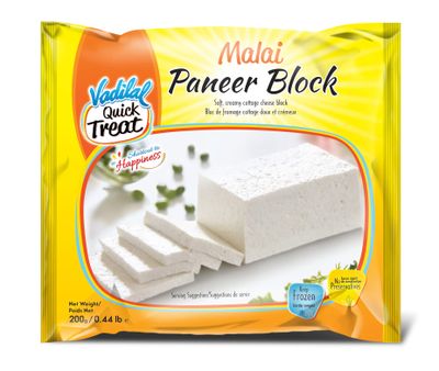 Vadilal Frozen Malai Paneer Block - 200gm