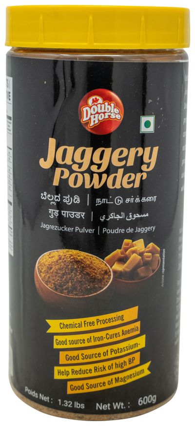 Double Horse Jaggery (Gur/Gud) Powder - 600gm