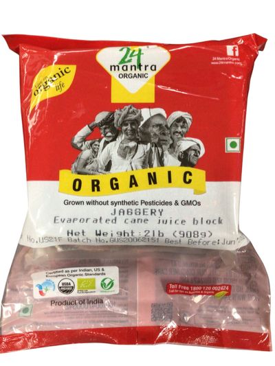 24 Mantra Jaggery Block 2 Lb