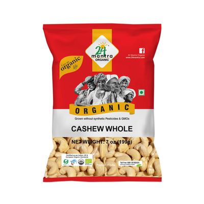 24 Mantra Organic Whole Cashews 7oz