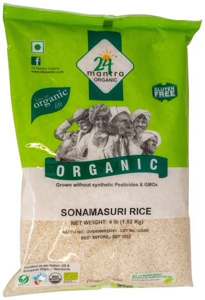 24M Org Sona Masoori Rice White  - 4lb