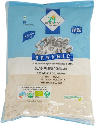 24M Org Gluten Free Multigrain Atta - 1.1 lb
