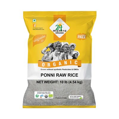 24M Org Ponni Raw Rice - 10LB