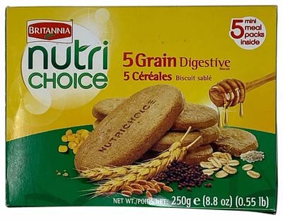 Britannia Nutri 5 Grain Biscuit - 250gm