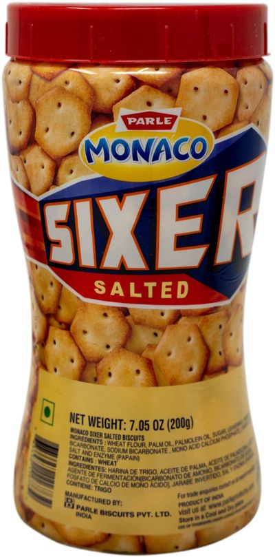 Parle Monaco Sixer Biscuits Salted - 200gm