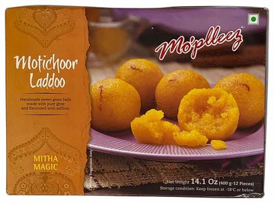 Mopleez Motichoor Laddoo (400gm - 12 Pieces)