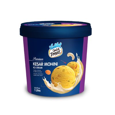 Vadilal Kesar Mohini Ice Cream - 1lt