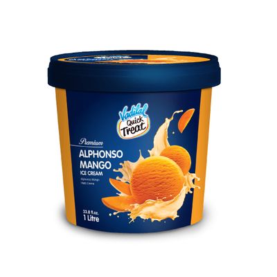 Vadilal Alphonso Mango Ice Cream - 1 Ltr