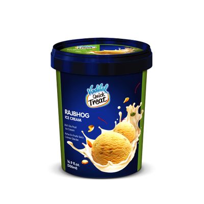 Vadilal Quick Treat Rajbhog Kulfi Ice Cream - 500ml