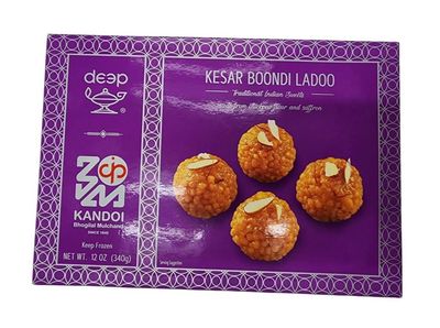 Deep Frozen Kesar Boondi Ladoo Indian Dessert 12 oz