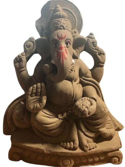 Ganesh Clay Idol Eco 6 Inch