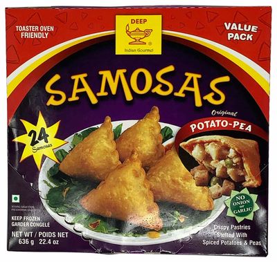 Deep Frozen Party Samosas Potato Peas - 24Count