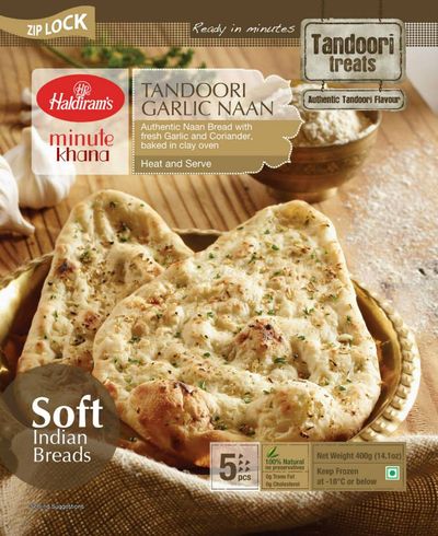 HR Tandoori Garlic Naan - 5pc