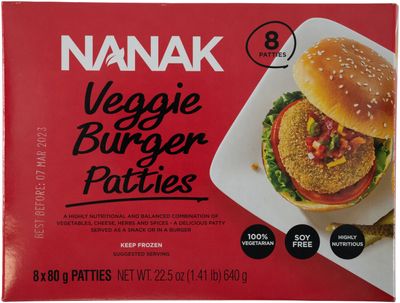 Nanak Veggie Burger - 640gm