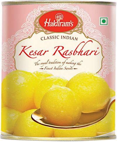 Haldiram's Kesar Rasbhari (Canned) - 2.2LB