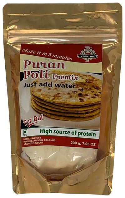 Vedic Mix Puran Poli Premix Tur dal - 200gm