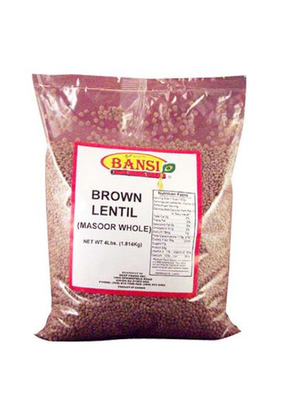 Bansi Masoor Whole Brown - 4LB
