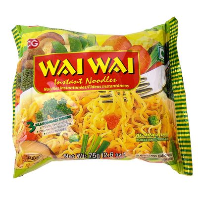 Wai Wai Instant Noodles Veg Masala Flavor - 75gm