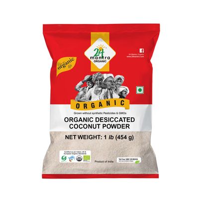 24 Mantra Organic Desiccated Coconut Powder - 1LB