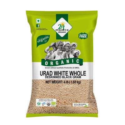 24 Mantra Organic Urad Gota White Whole - 4LB