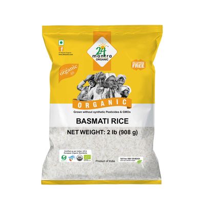 24M Org Basmathi White Rice - 2LB