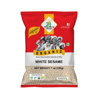 24M Org White Sesame Seeds - 200gm