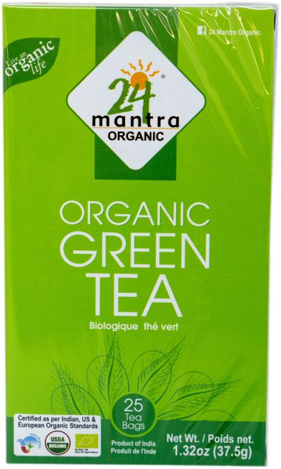 24 Mantra Organic Green Tea Bags 25 Count