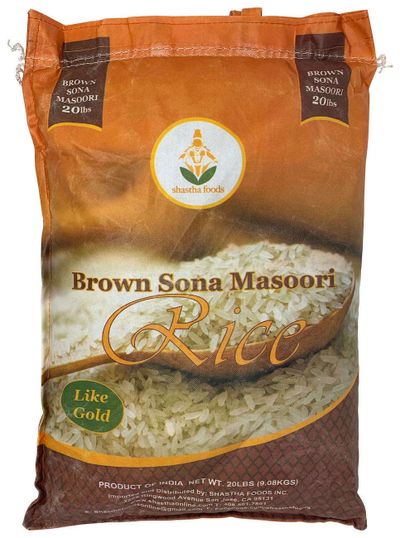 Shastha Sona Masoori Brown - 20LB