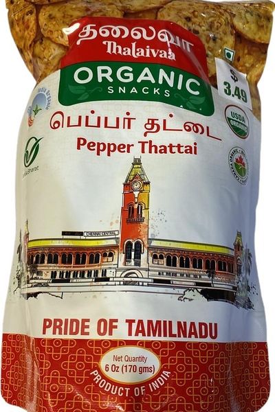 Thalaivaa Org Pepper Thattai - 170gm