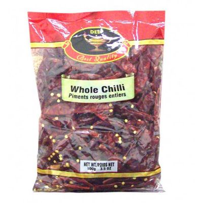 Deep Dried Dry Red Chilies Whole 3.5oz