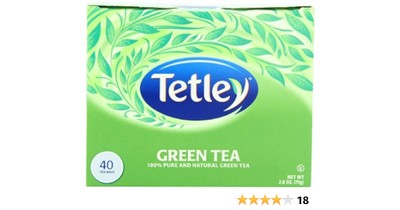Tetley Green Tea Bags 2.8oz/40 Count