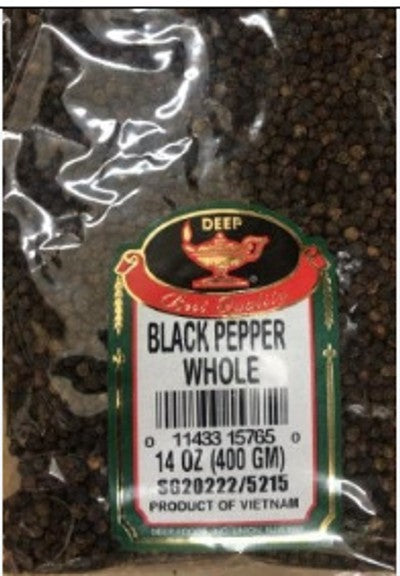 Deep Black Pepper Whole - 400gm