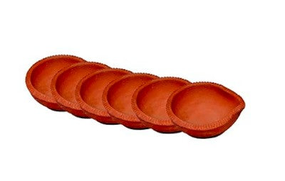 Small Clay Diya Set (6 Piece)