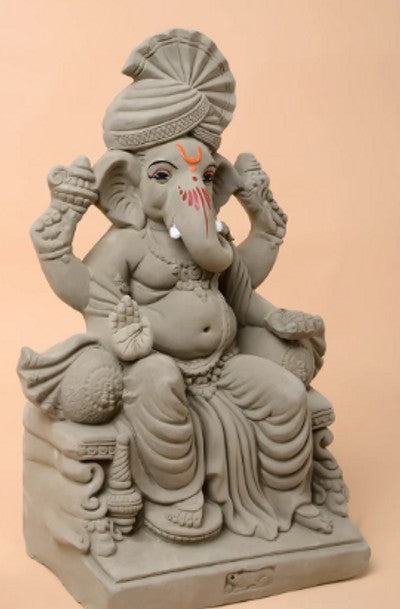 Ganesh Clay Idol Eco 12 Inch