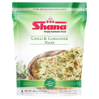 Shana Naan Chili Coriander - 4ct -75gm