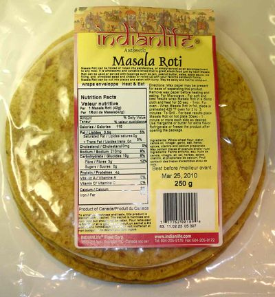 Indian Life Masala Roti - 250gm