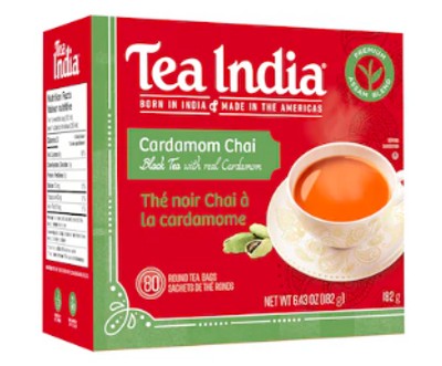 Tea India Cardamom Chai 80 Tea Bags