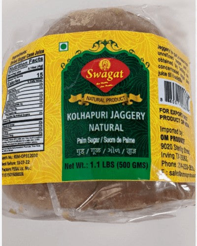 Swagat Kolhapuri Jaggery (Gur/Gud) Natural 500gm