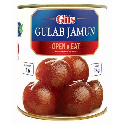 Gits Gulab Jamun Tins 16 Pieces 1Kg