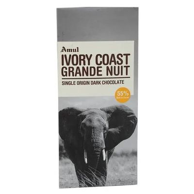 Amul Ivory Coast Chocolate - 125gm(Grand Nut)