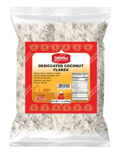 Swetha Dessiccated Coconut Flakes - 200 gm