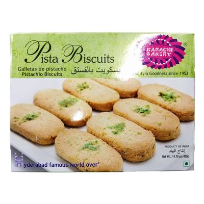 Karachi Pista Biscuits (Green) - 400gm